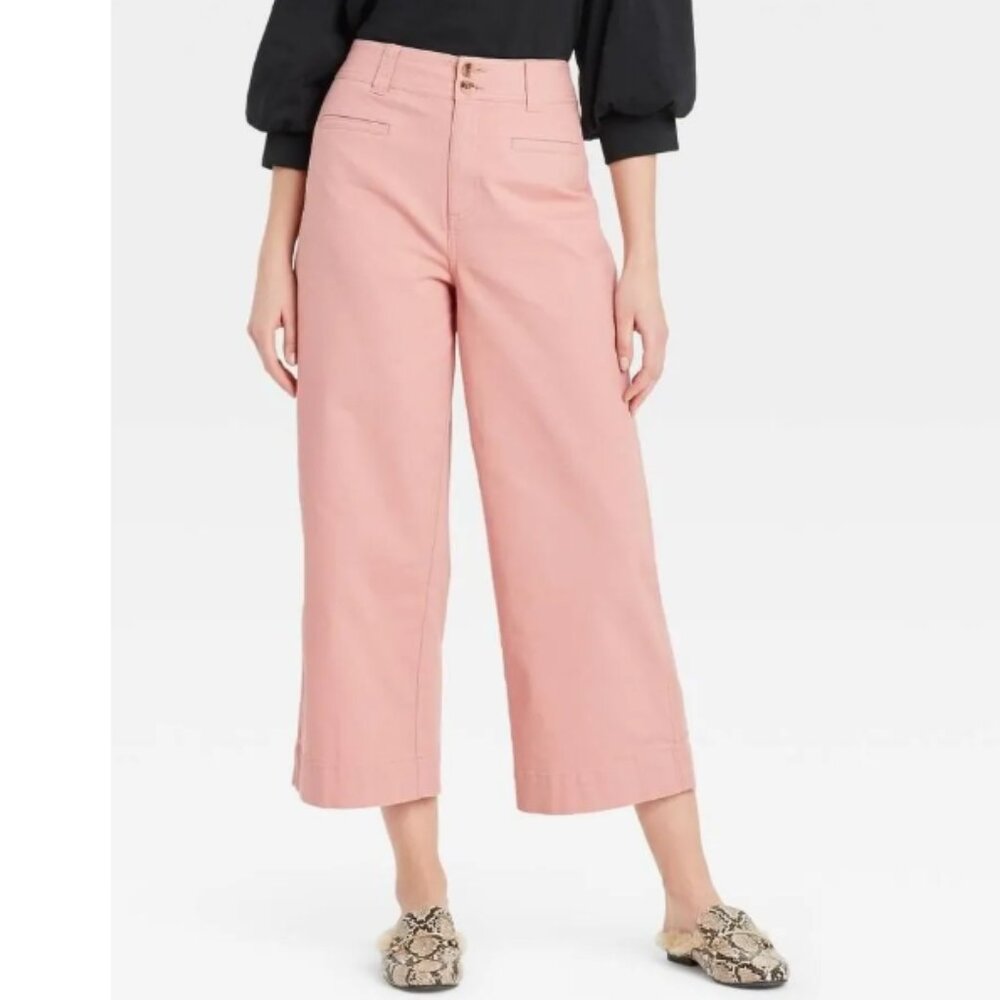 A New Day Women's High-Rise Cropped Wide Leg Pants - Size 8
